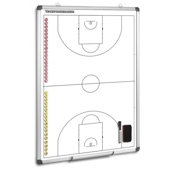 Magnetisch Coachbord Basketbal Enkelzijdig 60x90cm